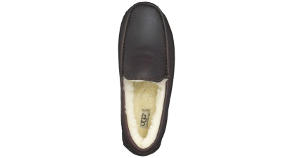 UGG® Men's Ascot Leather Moccasin Slippers - Dark Spice