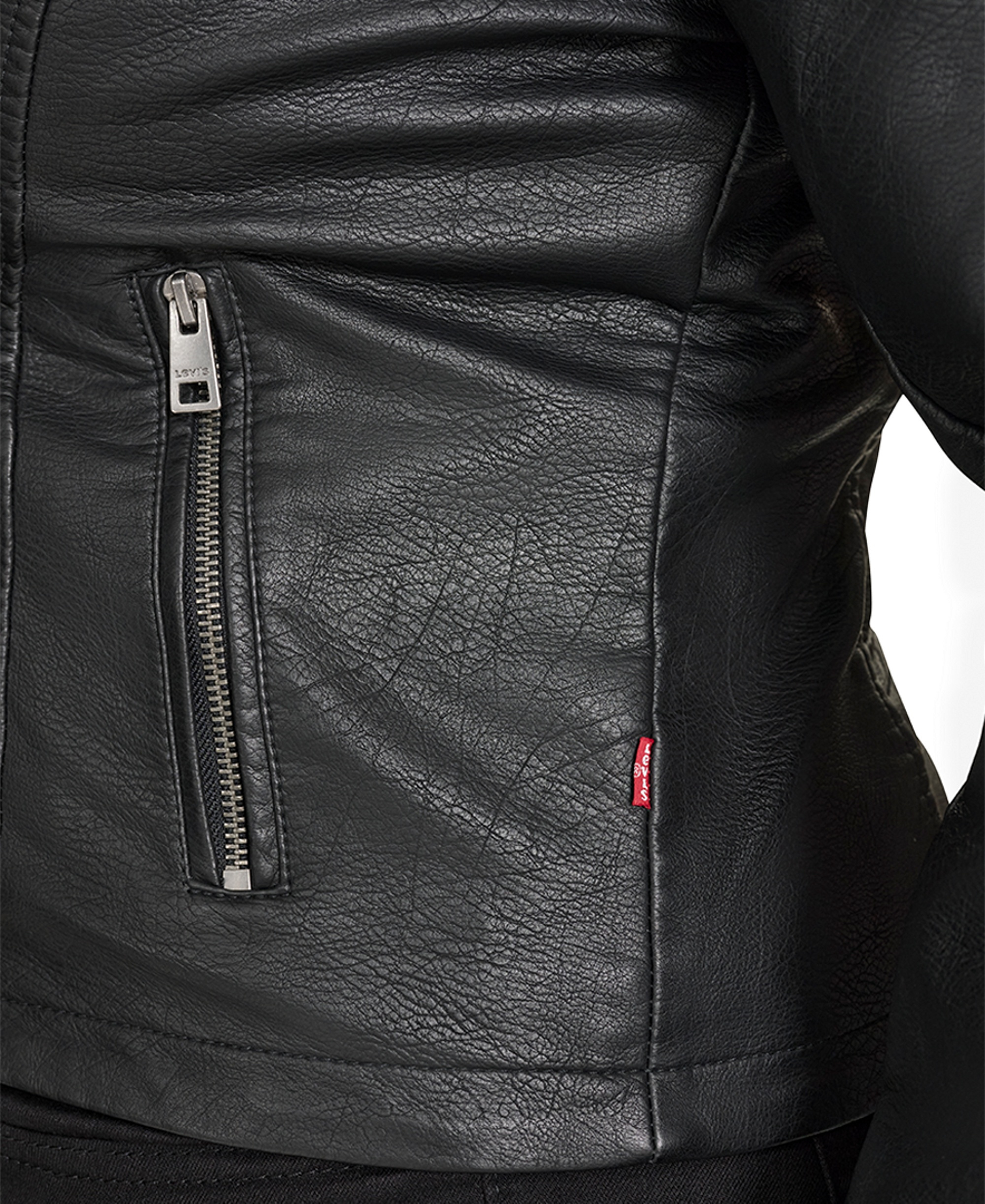 Levi's Women's Classic Faux Leather Asymmetrical Moto Jacket - Black