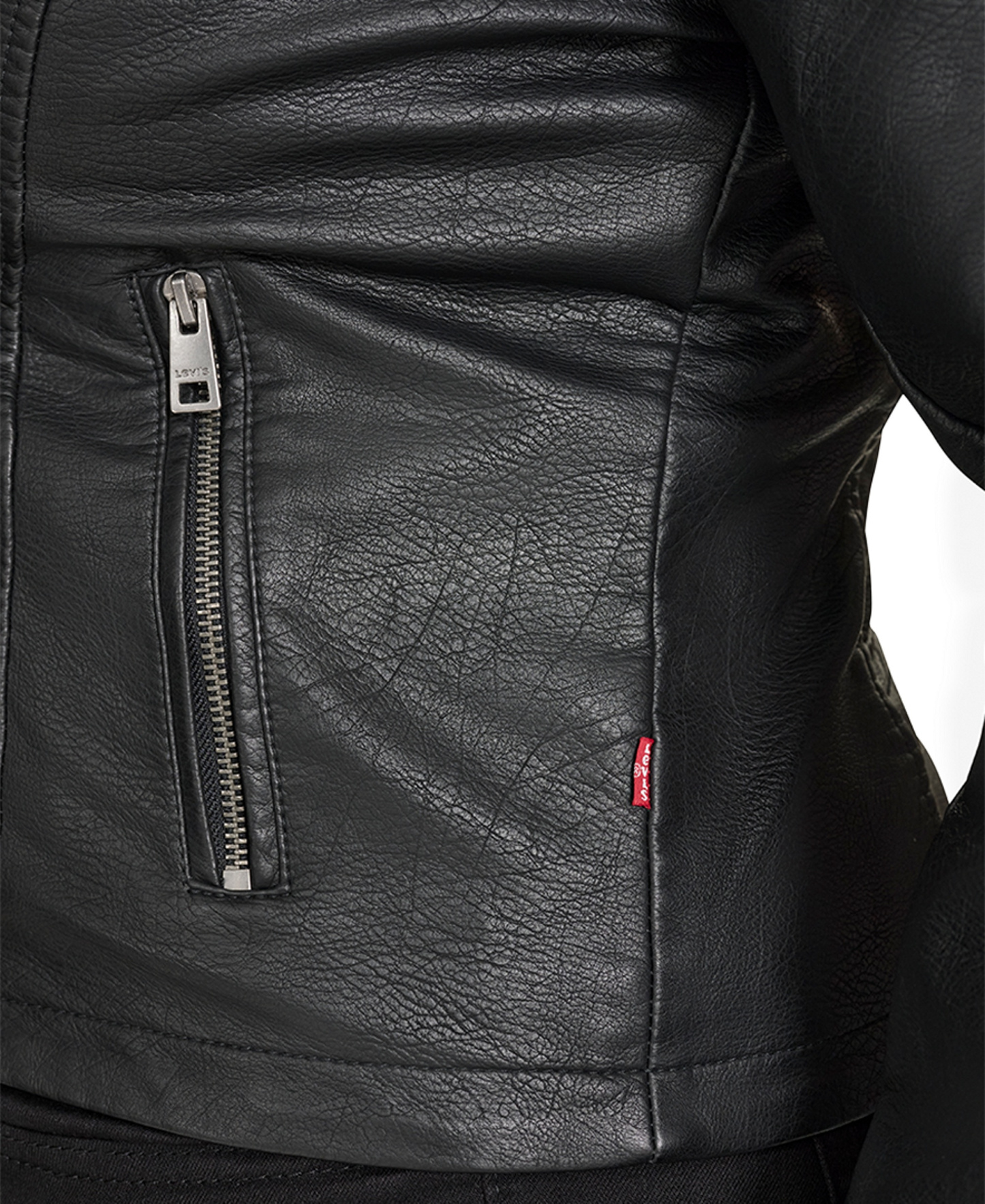 Levi's Women's Classic Faux Leather Asymmetrical Moto Jacket - Black