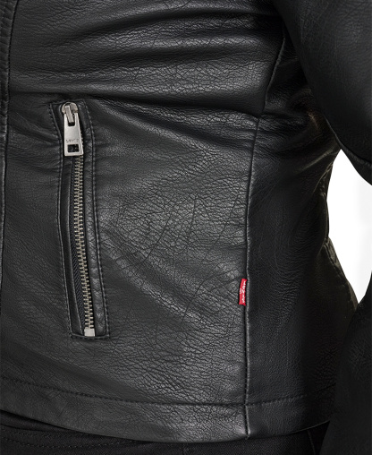 Levi's Women's Classic Faux Leather Asymmetrical Moto Jacket - Black