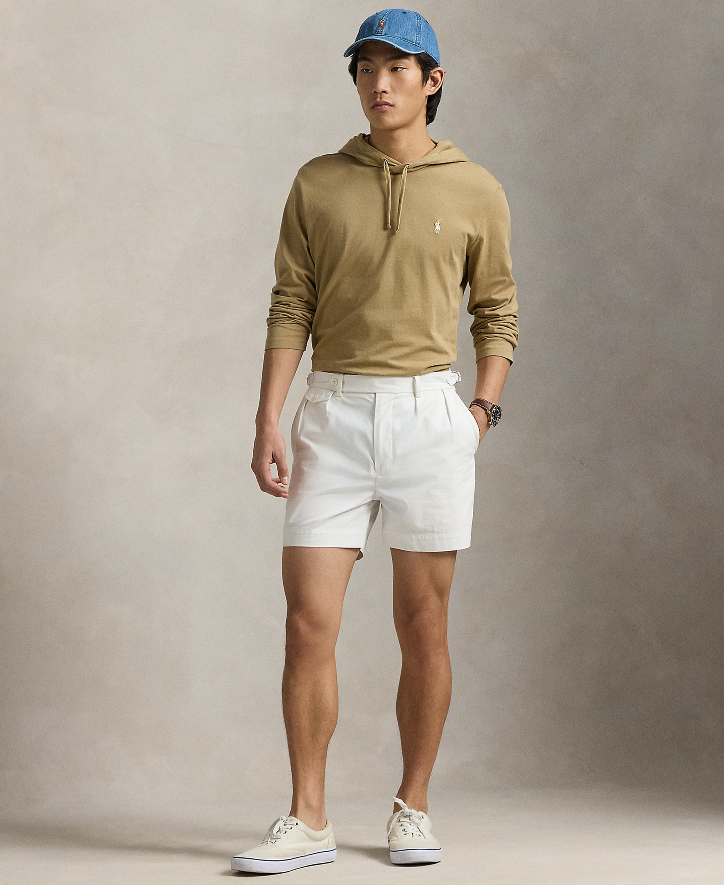 Polo Ralph Lauren Men's Hooded Jersey - Cafe Tan