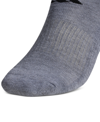 adidas Men's Cushioned Athletic 6-Pack No Show Socks - Medium Grey