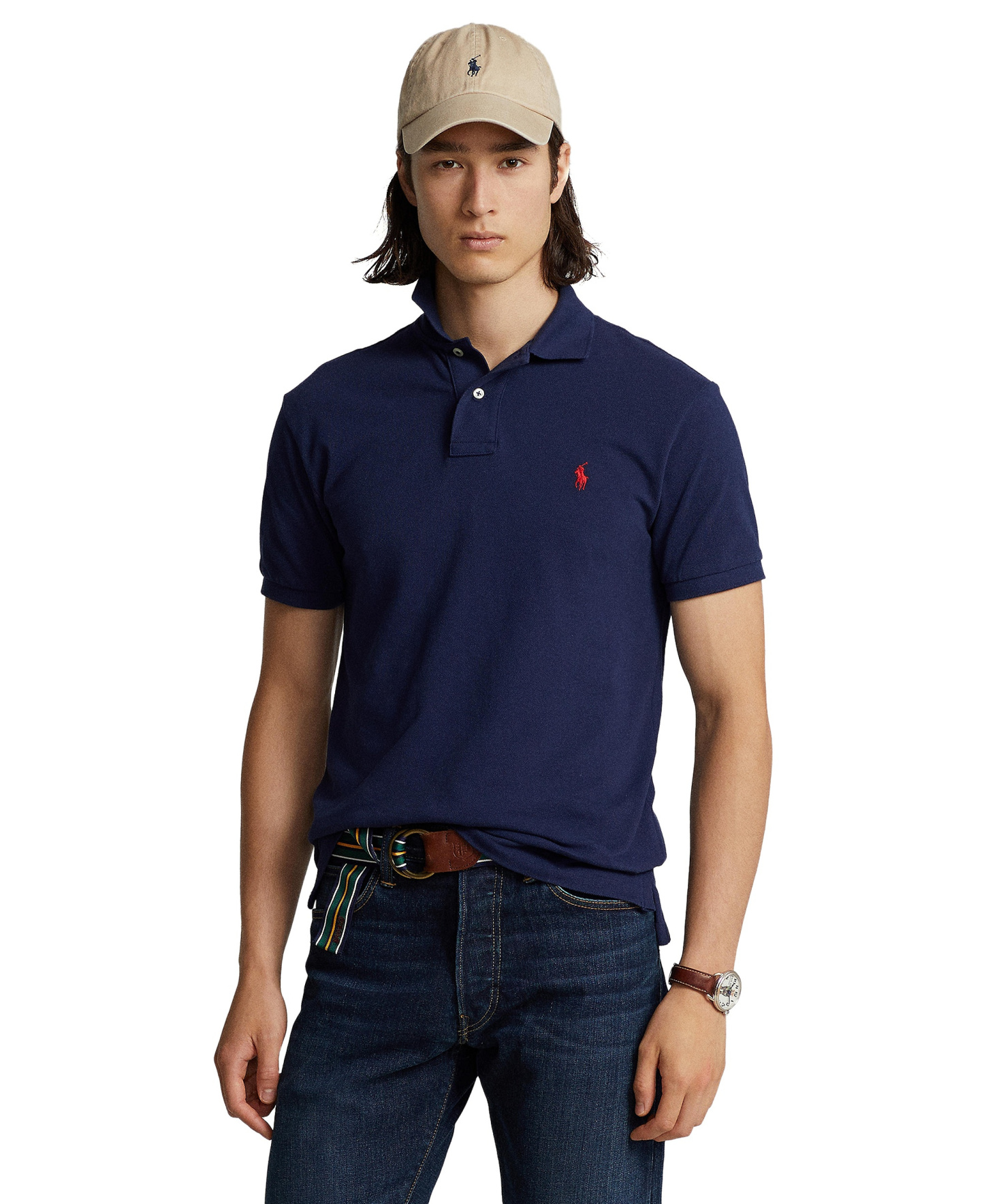 Polo Ralph Lauren Men's Classic-Fit Mesh Polo Shirt - Newport Navy