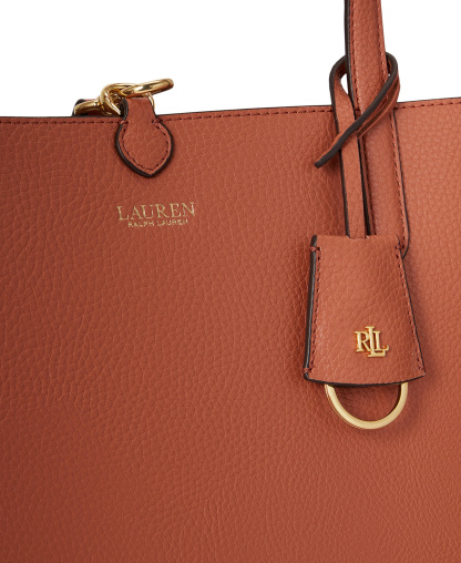 Lauren Ralph Lauren Faux-Leather Reversible Extra Large Tote Handbag - Red Terracotta/Pink Sienna