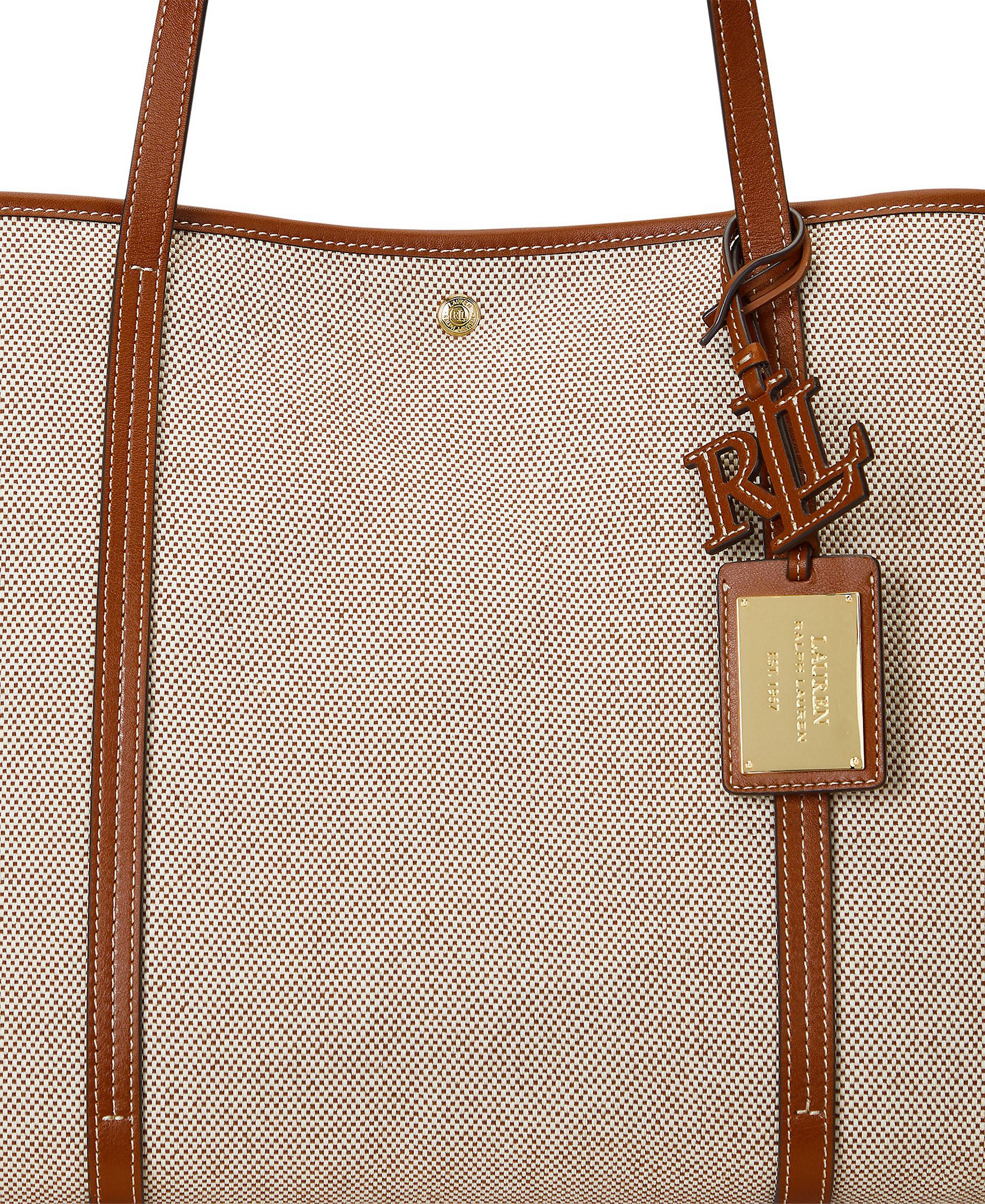 Lauren Ralph Lauren Canvas & Leather Emerie Extra Large Tote Bag - Lauren Tan