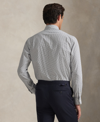 Polo Ralph Lauren Men's Classic-Fit Plaid Stretch Poplin Shirt - White/New Classic Navy