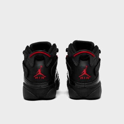 Men's Air Jordan 6 Rings Basketball Shoes - Black/Anthracite/Fire Red - view 4
