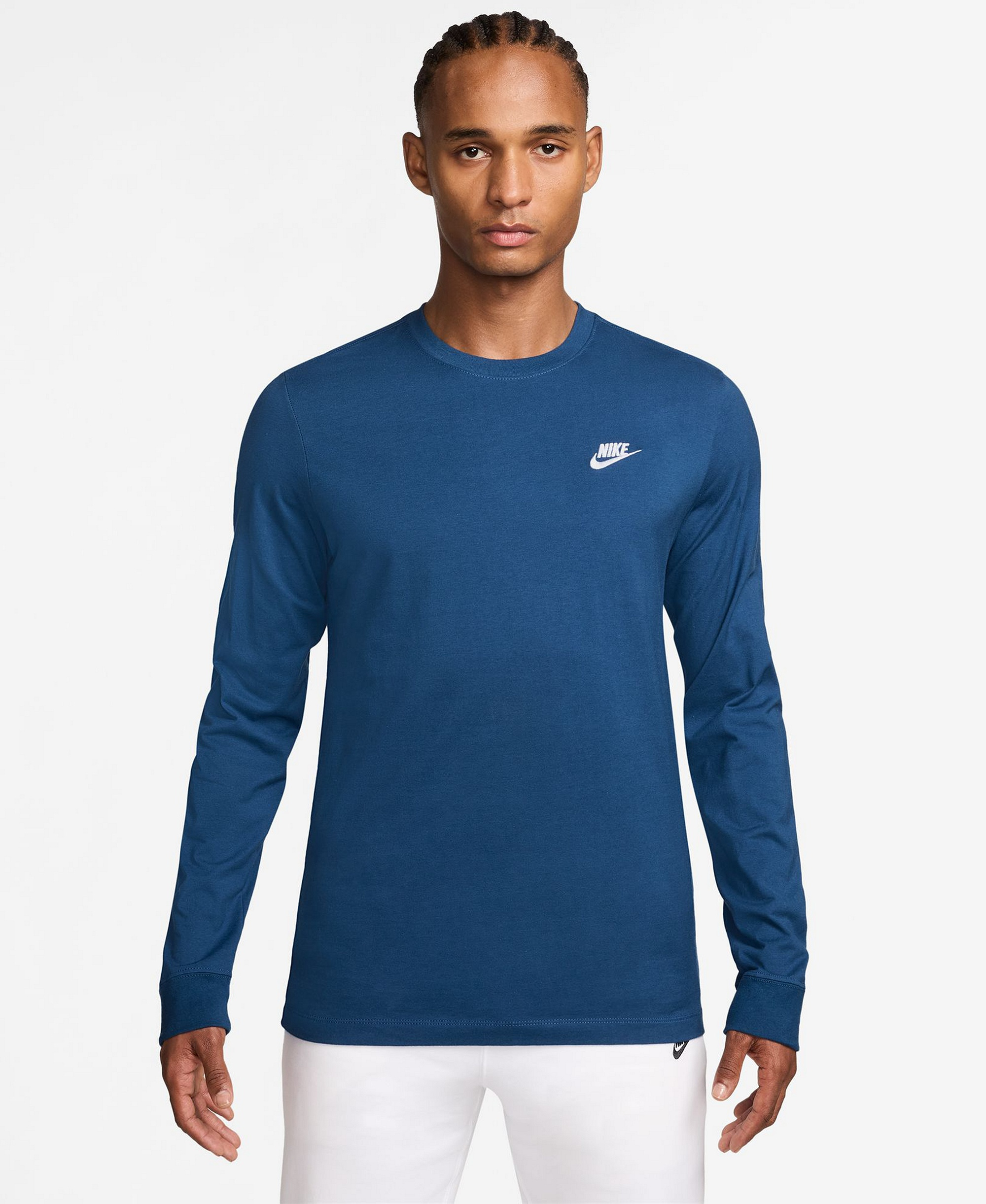 Nike Men's Sportswear Club Long-Sleeve T-Shirt - Court Blue