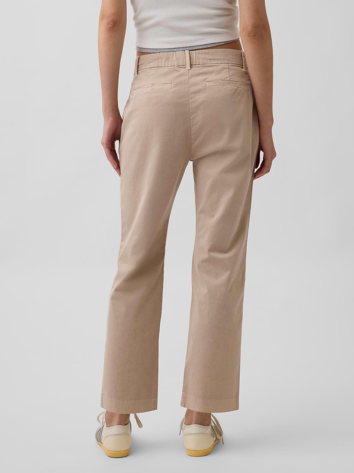 Mid Rise Khakis - Wicker tan