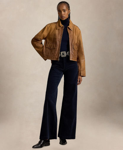 Polo Ralph Lauren Women's Beaton Corduroy Flared Pants - Navy