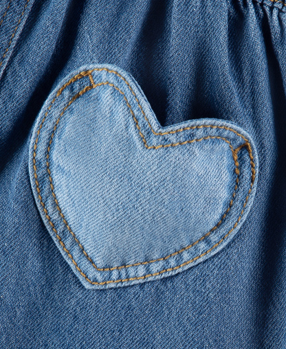 Levi's Toddler Girls' 2T-4T Hearts Detail Relaxed-Fit Overalls - Rodeo