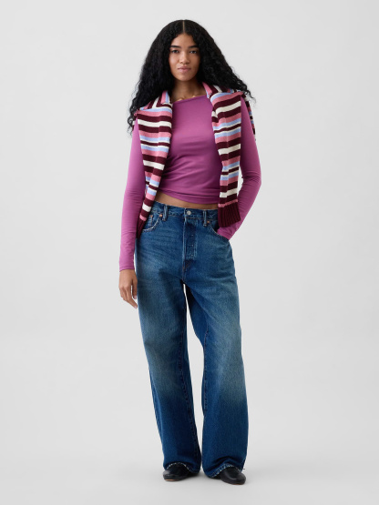 CloseKnit Jersey Scoop-Back T-Shirt - Dahlia purple