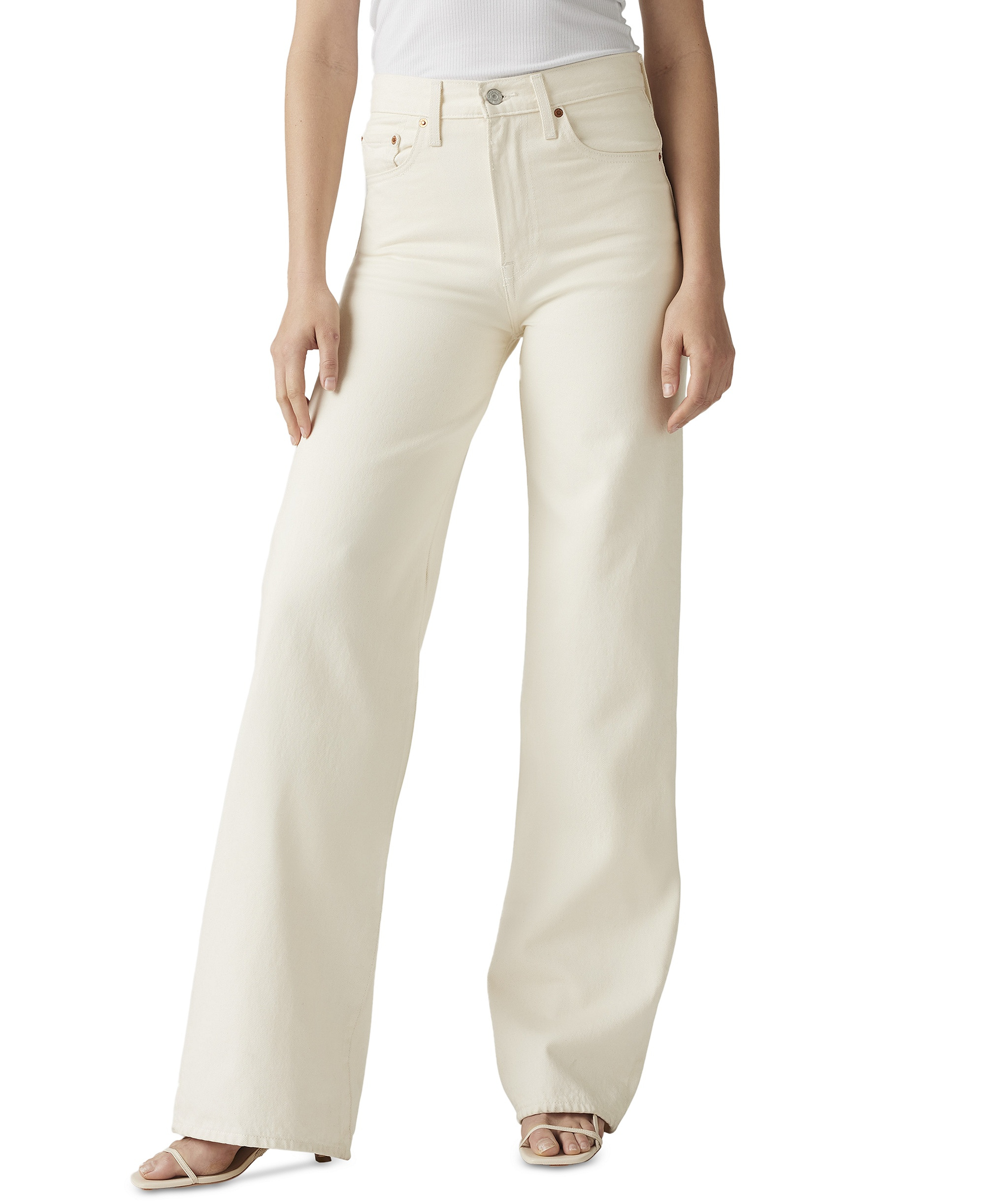 Levi's Premium Women's Ribcage Wide-Leg Jeans - Barely Freezing