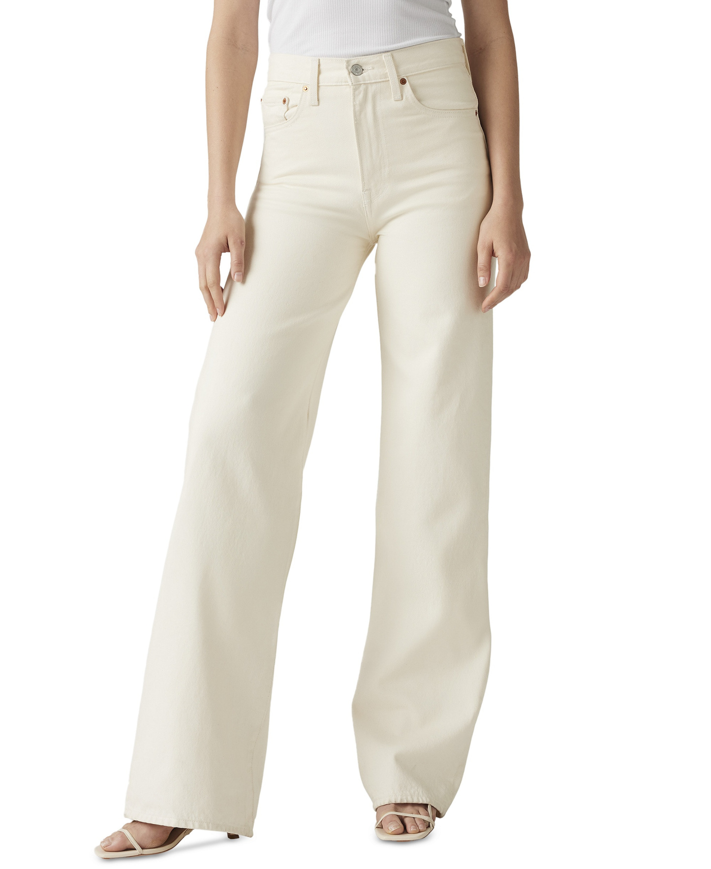 Levi's Premium Women's Ribcage Wide-Leg Jeans - Barely Freezing