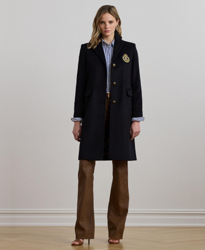 Lauren Ralph Lauren Women's Single-Breasted Peacoat - Regal navy