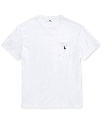 Polo Ralph Lauren Men's Classic-Fit Crewneck Pocket T-Shirt - White