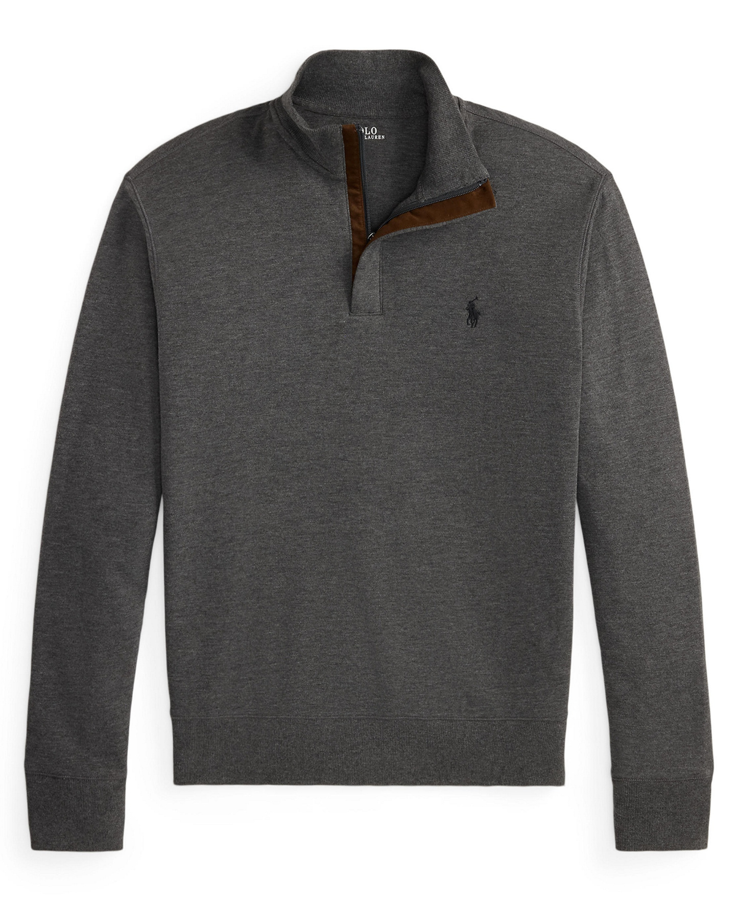 Polo Ralph Lauren Men's Luxury Jersey Quarter-Zip Pullover Sweater - Windsor Heather/C9760