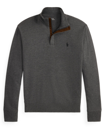 Polo Ralph Lauren Men's Luxury Jersey Quarter-Zip Pullover Sweater - Windsor Heather/C9760