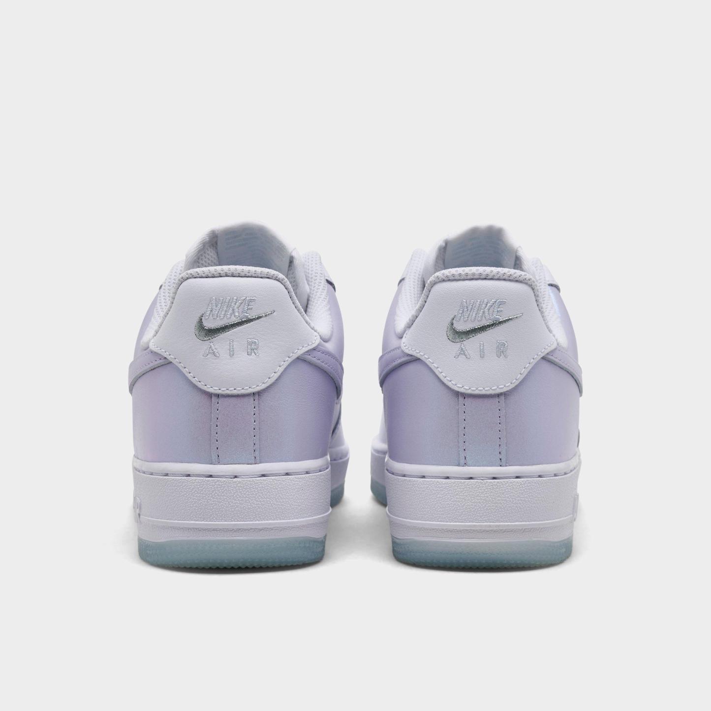Women's Nithtke Air Force 1 '07 SE Casual Shoes - White/Pure Violet - Back view