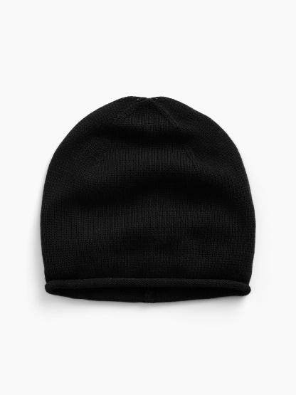 100% Cotton Beanie - Black