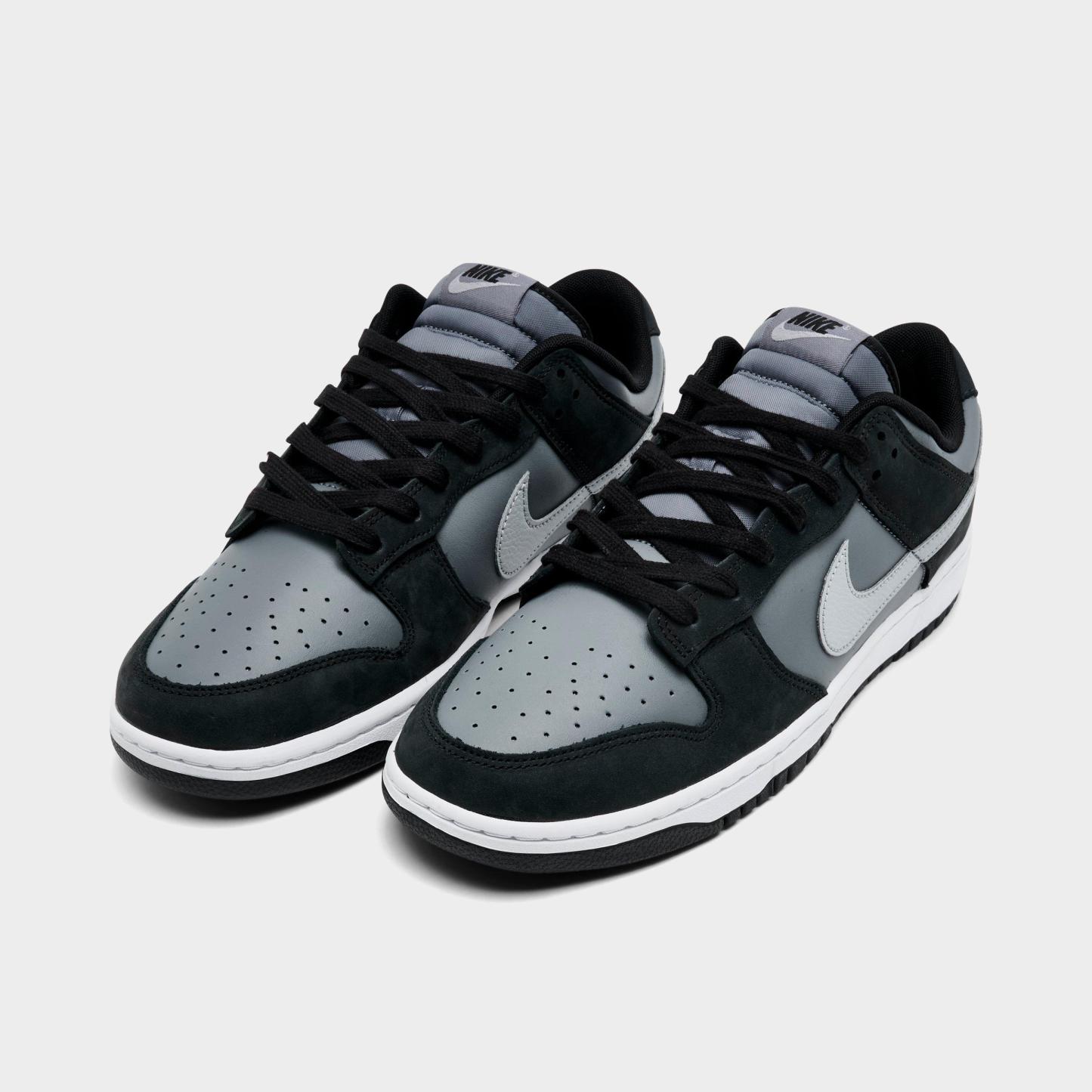 Men's Nithtke Dunk Low Retro Casual Shoes - Part 3 - Black/Light Smoke Grey/Smoke Grey/White - Both shoes facing left