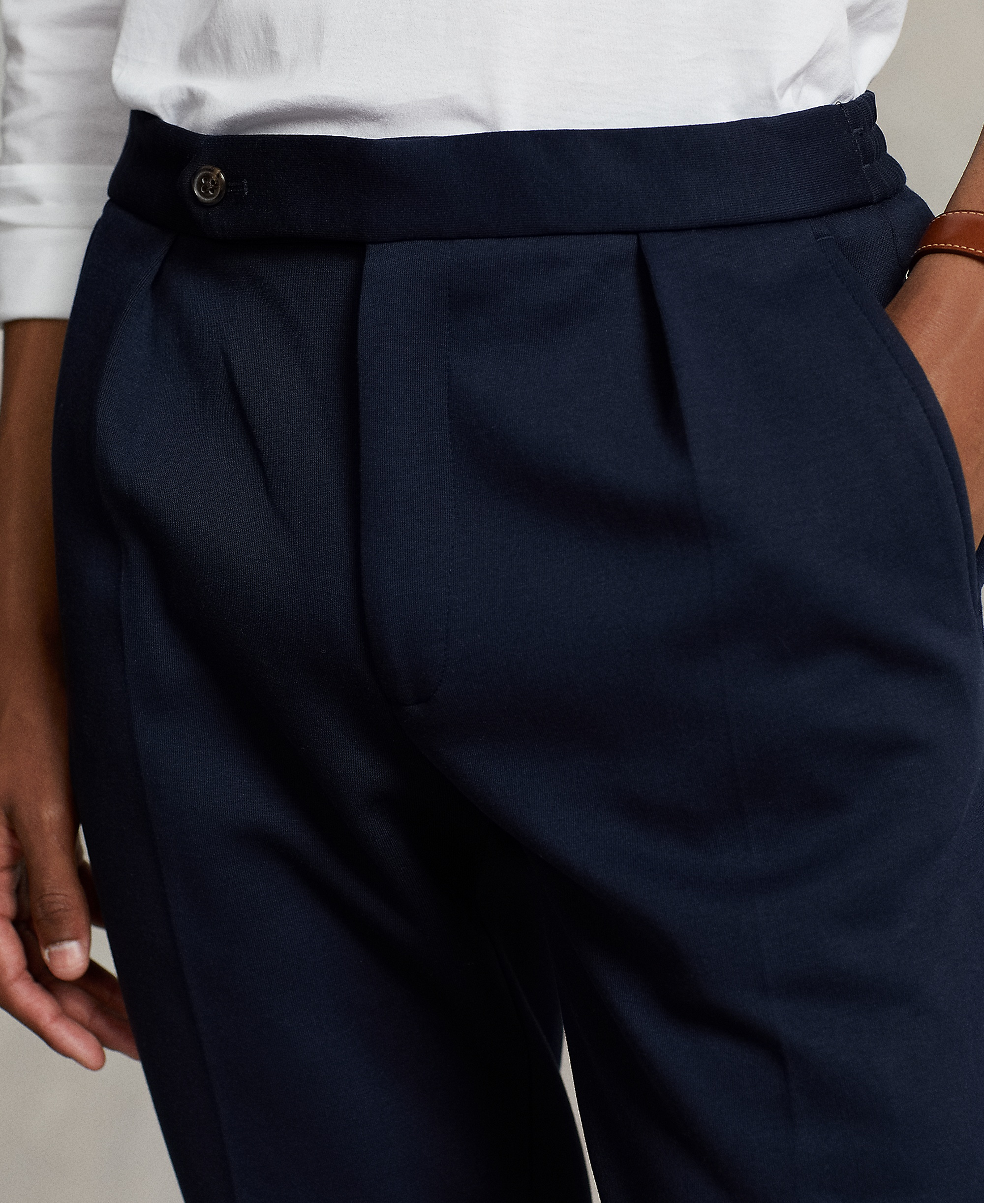 Polo Ralph Lauren Men's Pleated Double-Knit Suit Trousers - Aviator Navy