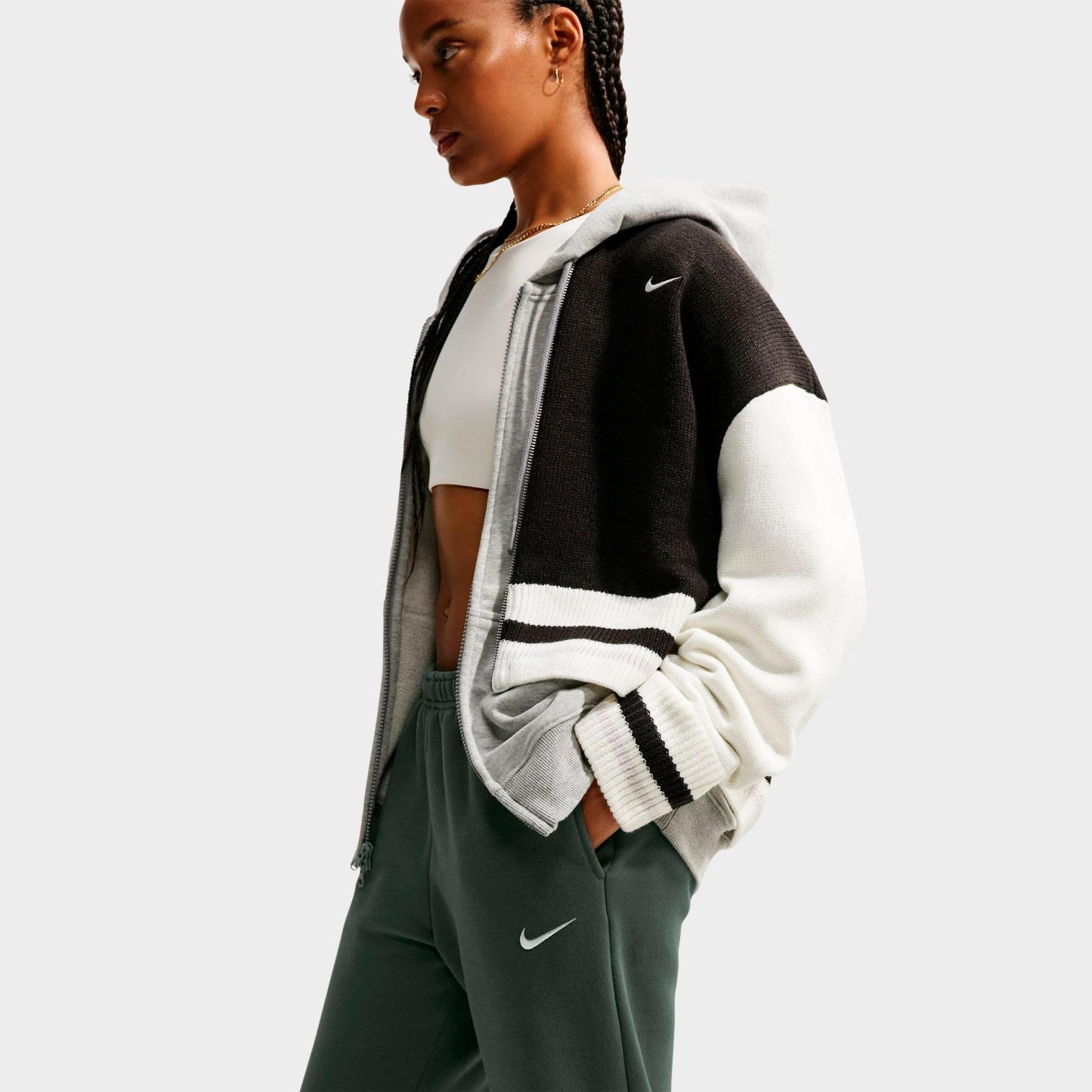Women's Nithtke Studio Fleece Medium-Weight Mid-Rise Jogger Pants - Camo Green/Sail