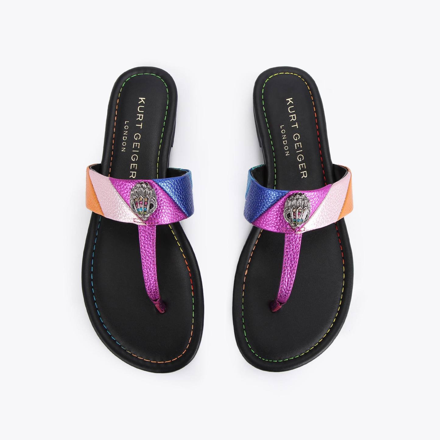 Kurt Geiger London Kensington T-bar Sandal - Multi Colored - view 3