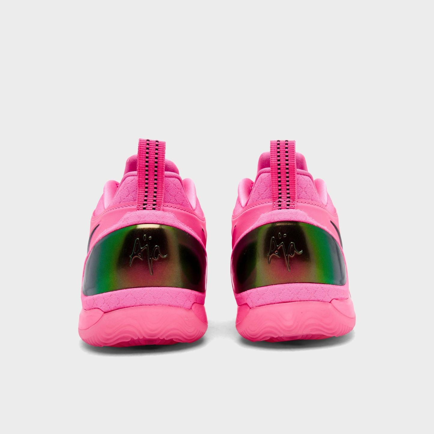 Girls' Big Kids' Nithtke A'Two A'ja Wilson Basketball Shoes - Pink Beam/Black - Back view