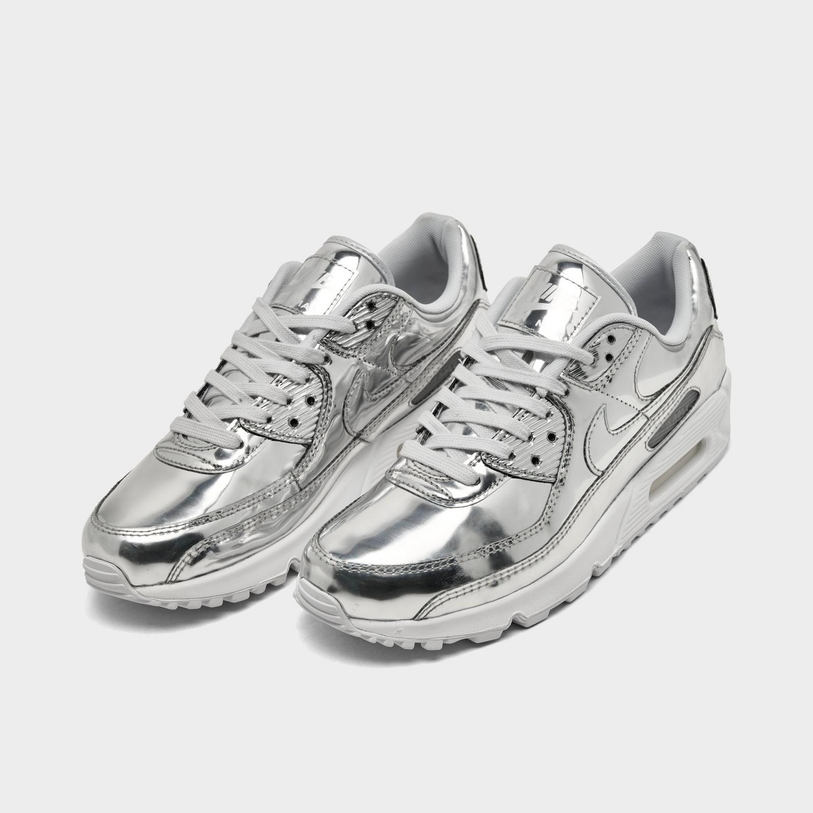 Women's Nike Air Max 90 SP Casual Shoes - Chrome/Pure Platinum/White