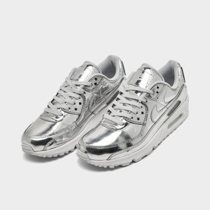 Women's Nike Air Max 90 SP Casual Shoes - Chrome/Pure Platinum/White