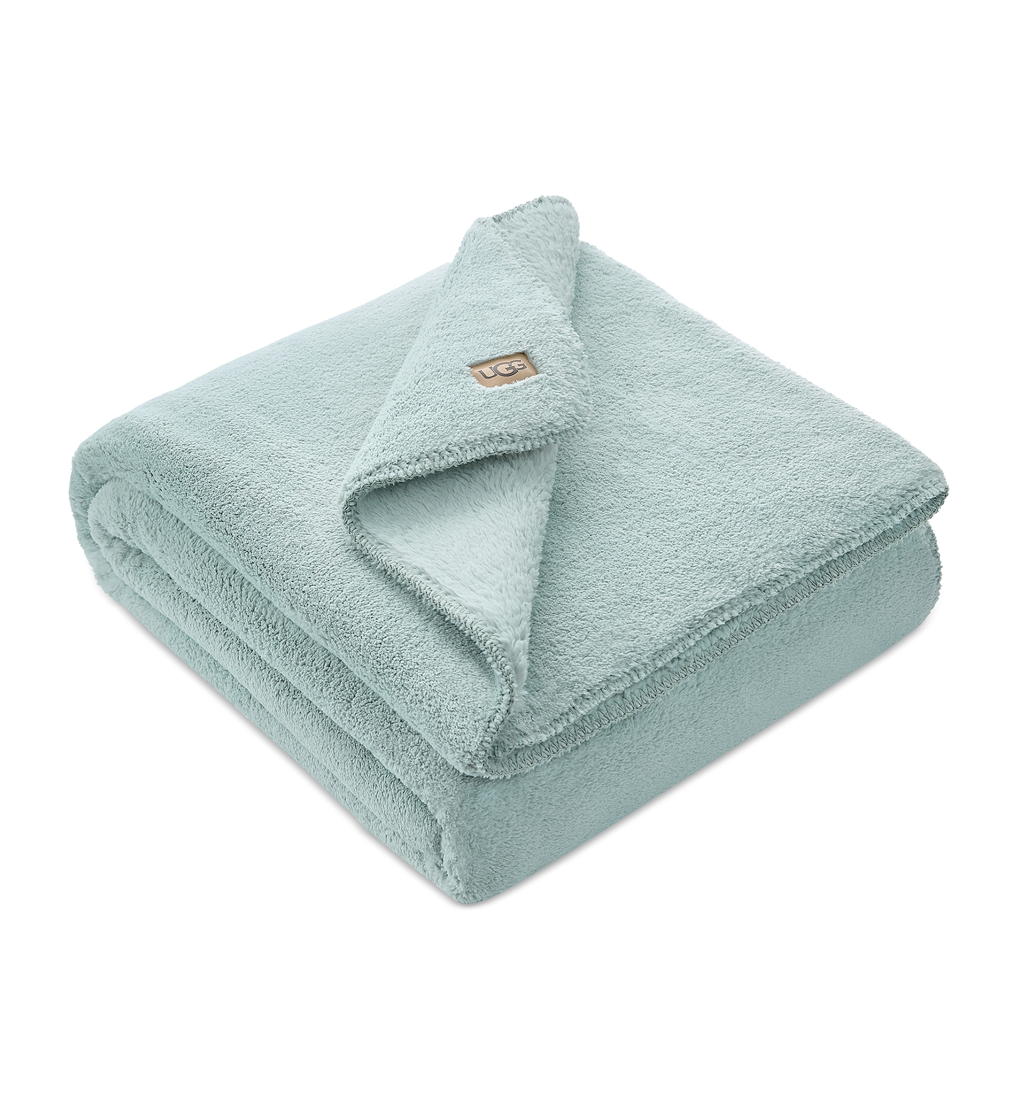 UGG® Saige Plush Throw, 50" x 70" - Sky Grey