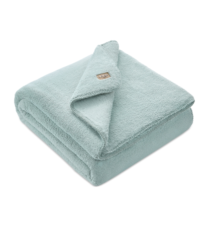 UGG® Saige Plush Throw, 50" x 70" - Sky Grey