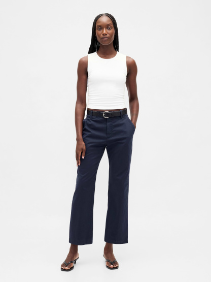Mid Rise Khakis - Navy blue night
