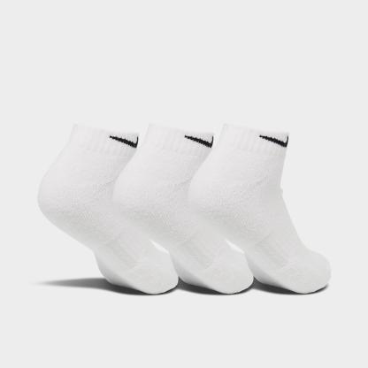 Nithtke Everyday Cushioned Training Low Socks (3-Pack) - White/Black