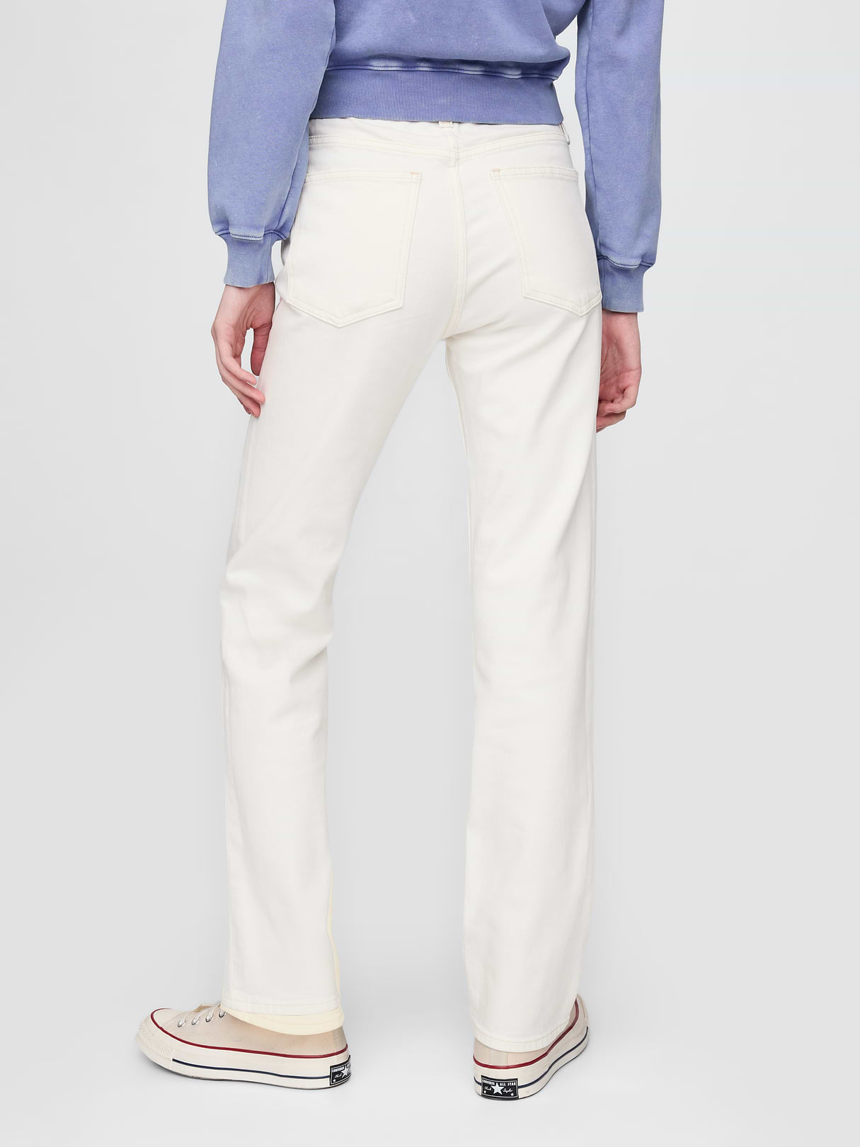 High Rise '90s Slim Straight Jeans - New off white