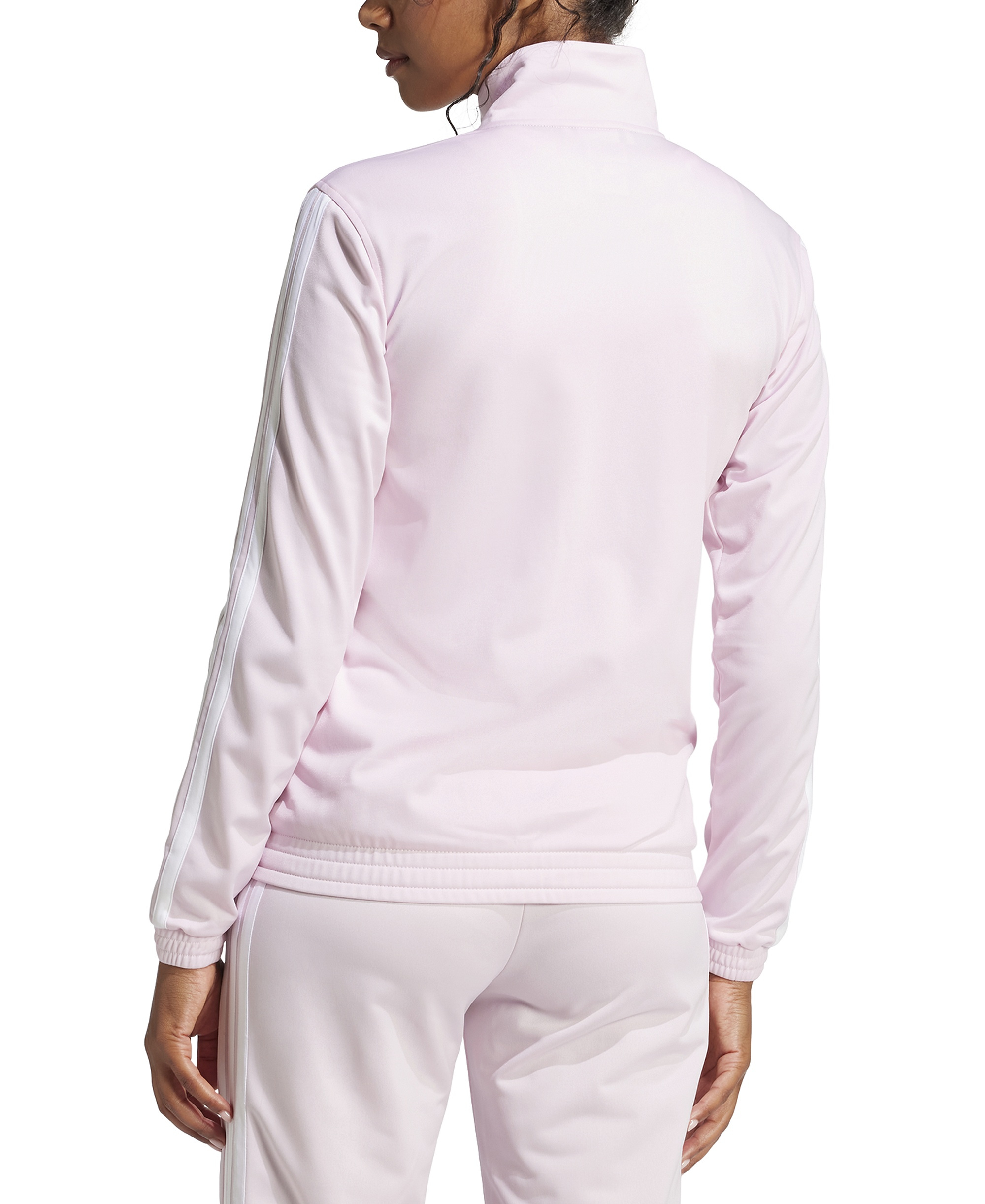 adidas Women's Tricot 3-Stripes Track Jacket - Clear Pink