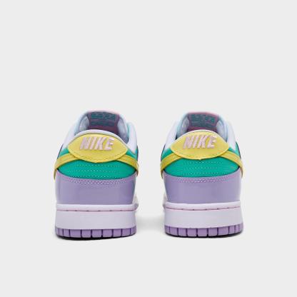 Men's Nike Dunk Low Retro SE Casual Shoes - Emerald Rise/Hydrangeas/White/Yellow Pulse
