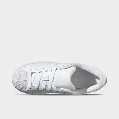 Women's adidas Originals Superstar II Casual Shoes - Cloud White/Cloud White/Core Black - Top view