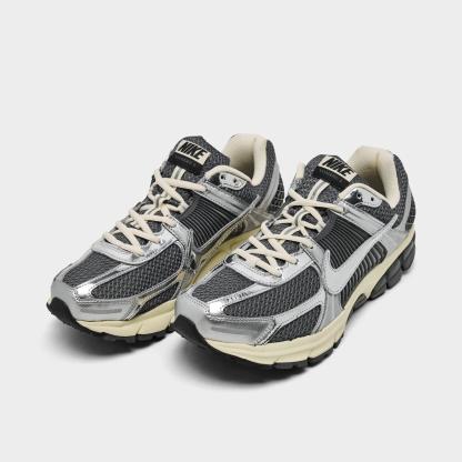 Men's Nithtke Zoom Vomero 5 Casual Shoes - Part 2 - Iron Grey/Metallic Silver/Coconut Milk/Chrome - Both shoes facing left