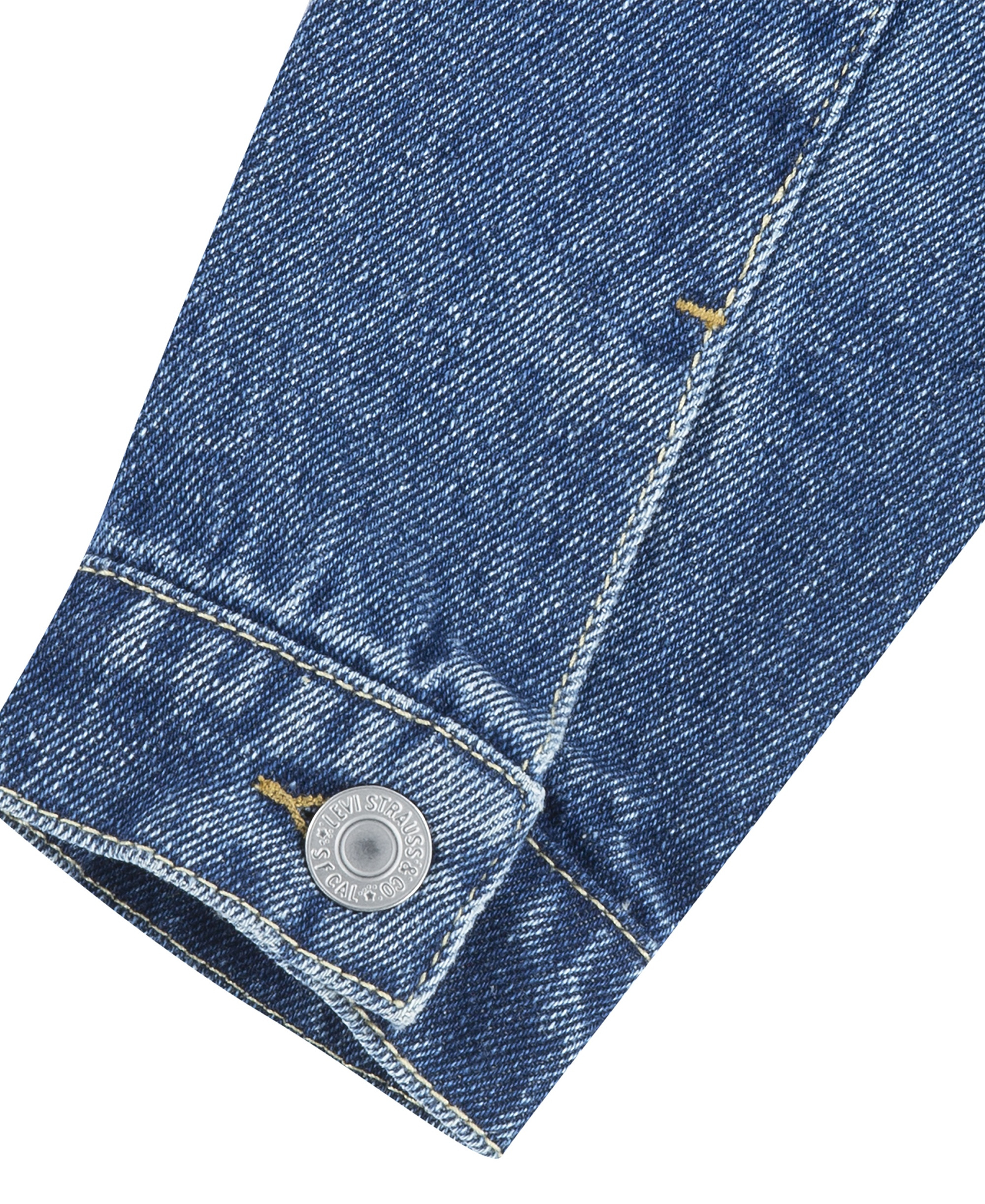 Levi's Big Girls Stylish Collared Denim Trucker Jacket - Med Blue