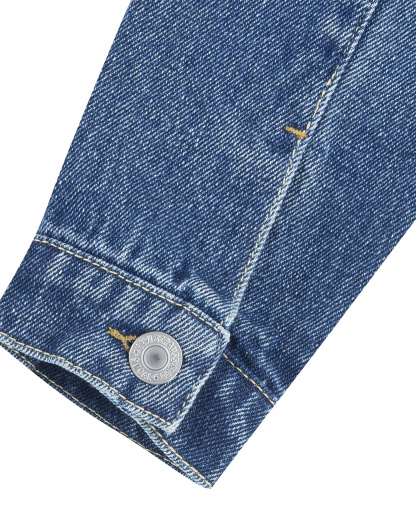 Levi's Big Girls Stylish Collared Denim Trucker Jacket - Med Blue