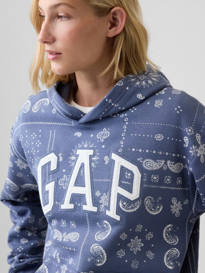 Relaxed Gap Logo Hoodie - Blue bandana