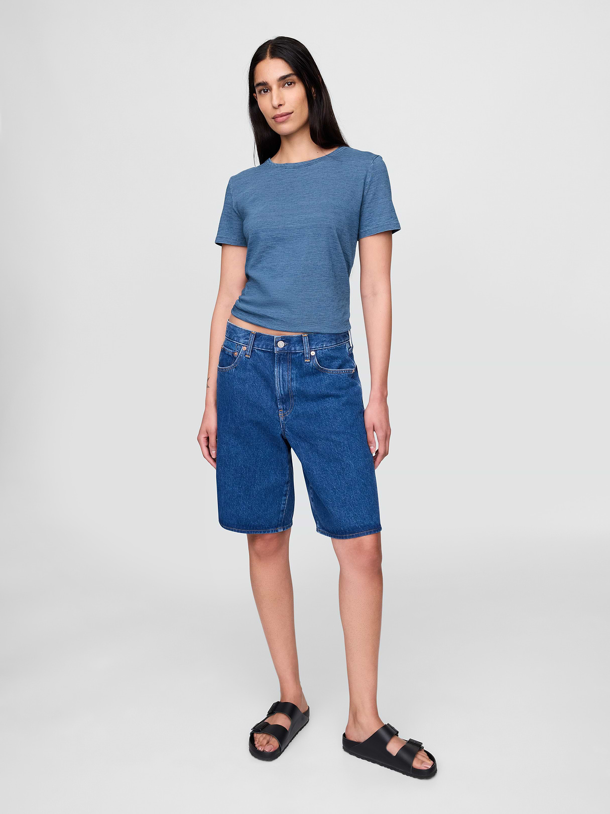 Organic Cotton VintageSoft T-Shirt - Light blue indigo