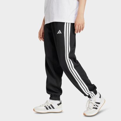 Women's adidas Essentials 3-Stripes Fleece Loose Pants - Black/White