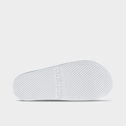 adidas adilette Aqua Slide Sandals - White/Black/White - Bottom view