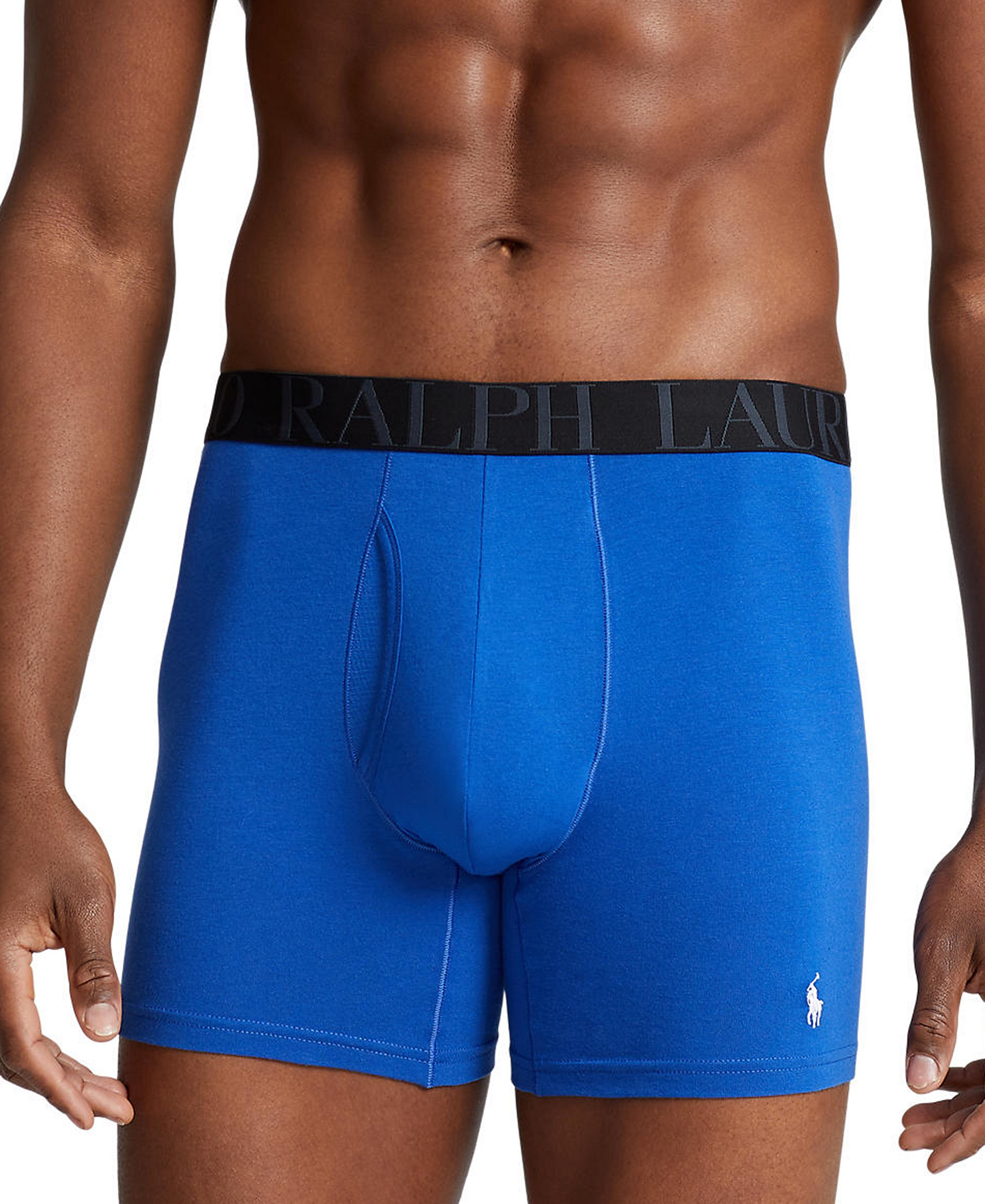 Polo Ralph Lauren Men's 5-Pack Stretch Classic Fit Boxer Briefs - Assorted Blue/Black/Grey