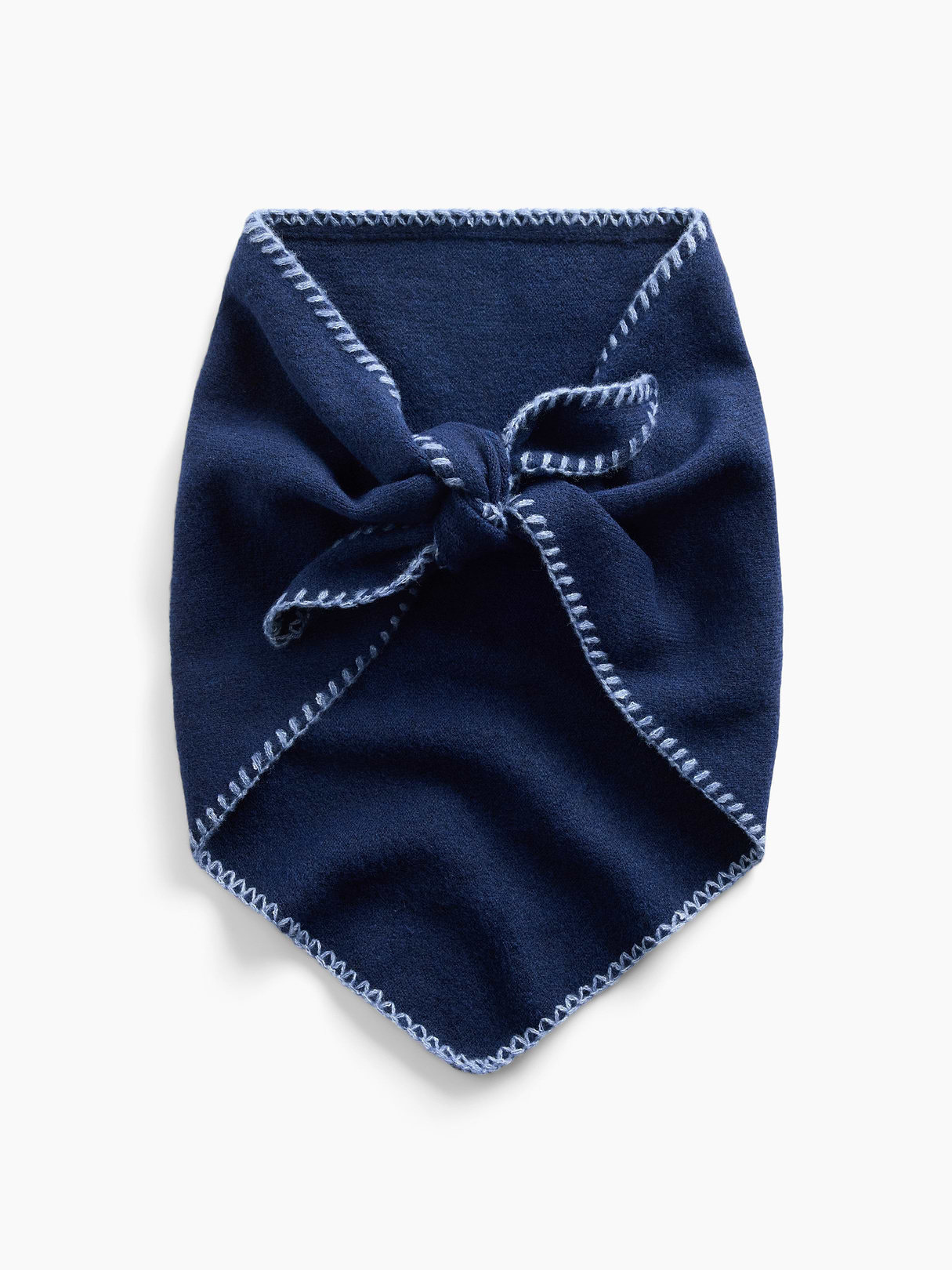 CashSoft Whipstitch Bandana Scarf - Bainbridge blue