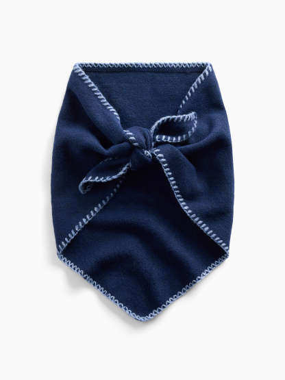 CashSoft Whipstitch Bandana Scarf - Bainbridge blue