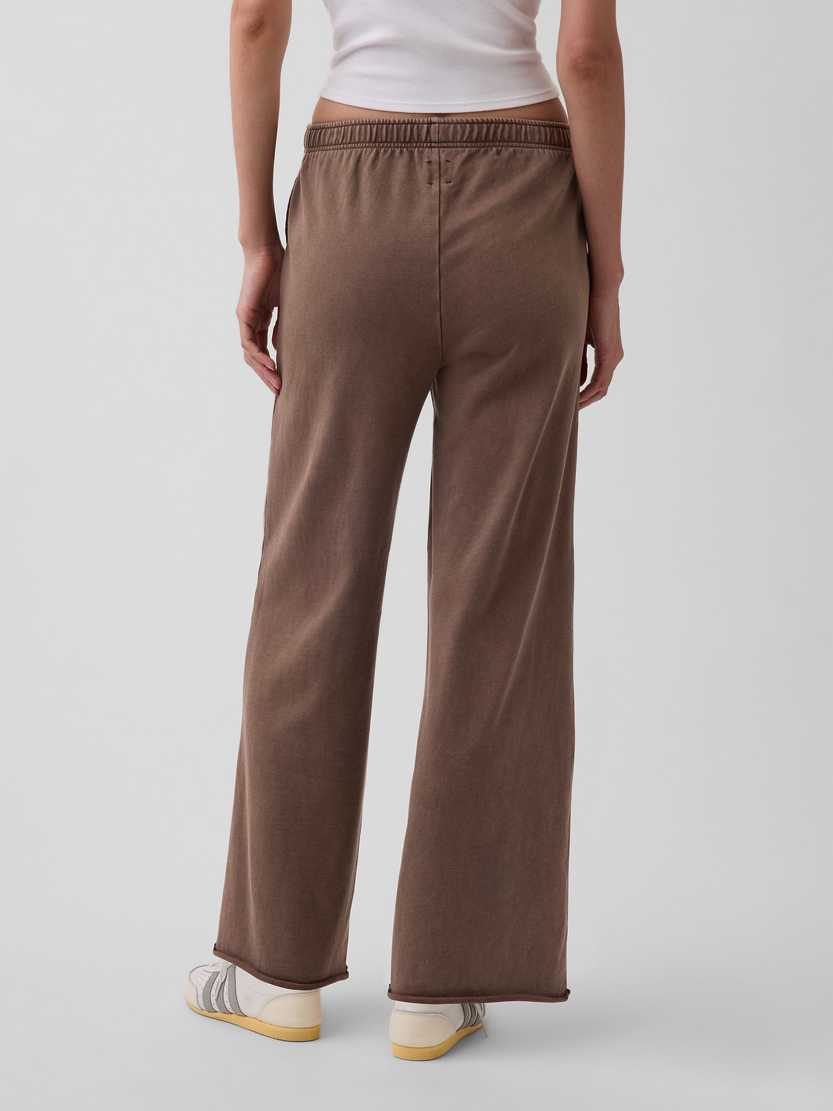 Mid Rise VintageSoft Terry Loose Sweatpants - Brown